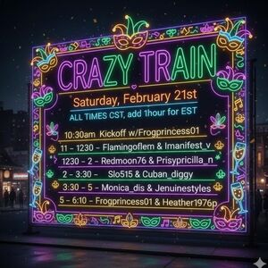 2/21 UNLISTED Crazy Train. As Described In Live. You Are Not Alone 🦩